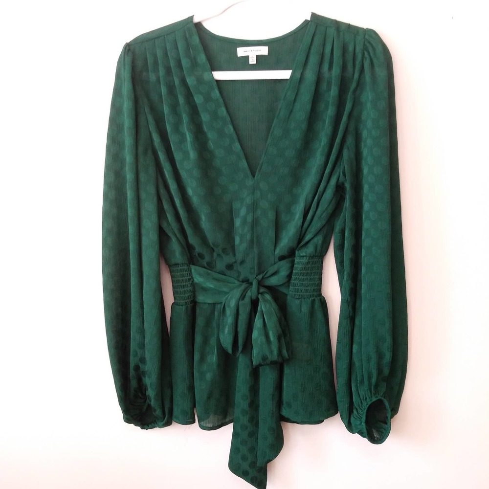 Max Studio Green Blouse